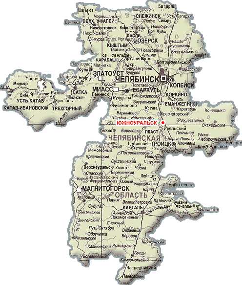 карта челябинкой области