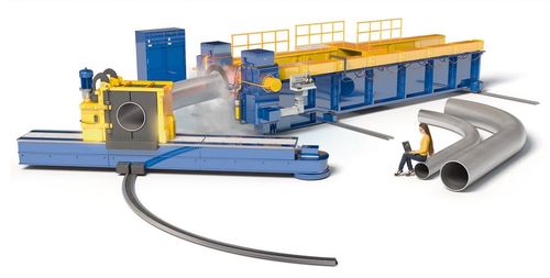 Induction heat bending machine